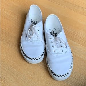 Vans white checkered shoes!